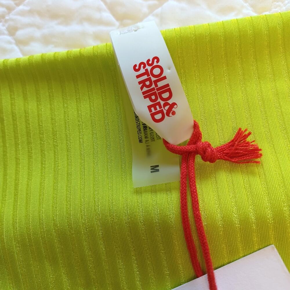 Solid & Striped Iris Reversible Bikini Daffodil Pear Medium NWT - Picture 7 of 9